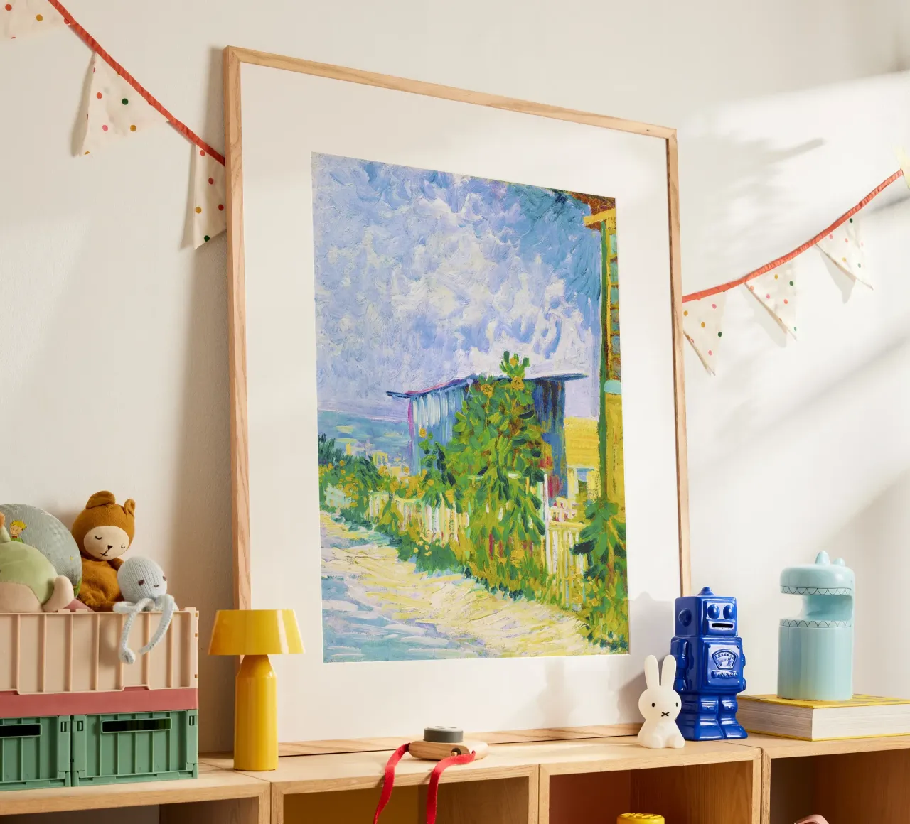 Il rifugio di Vincent van Gogh a Montmartre (1887) poster con telaio in legno da Van Gogh Prints