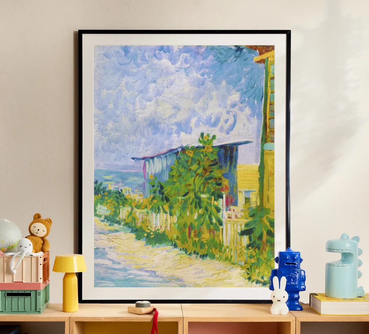 Il rifugio di Vincent van Gogh a Montmartre (1887) poster con telaio in legno da Van Gogh Prints
