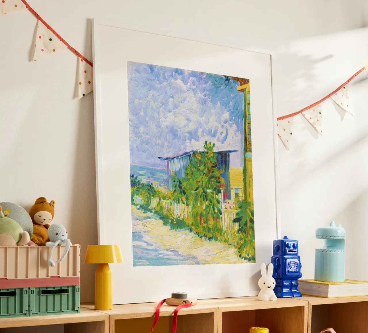 Il rifugio di Vincent van Gogh a Montmartre (1887) poster con telaio in legno da Van Gogh Prints