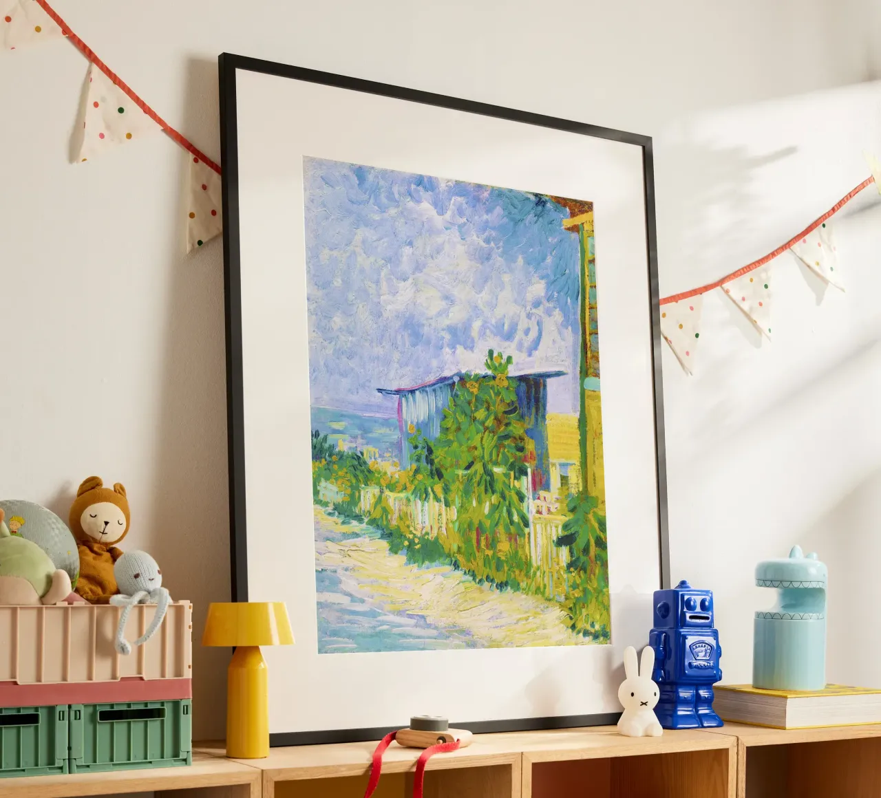 Il rifugio di Vincent van Gogh a Montmartre (1887) poster con telaio in legno da Van Gogh Prints