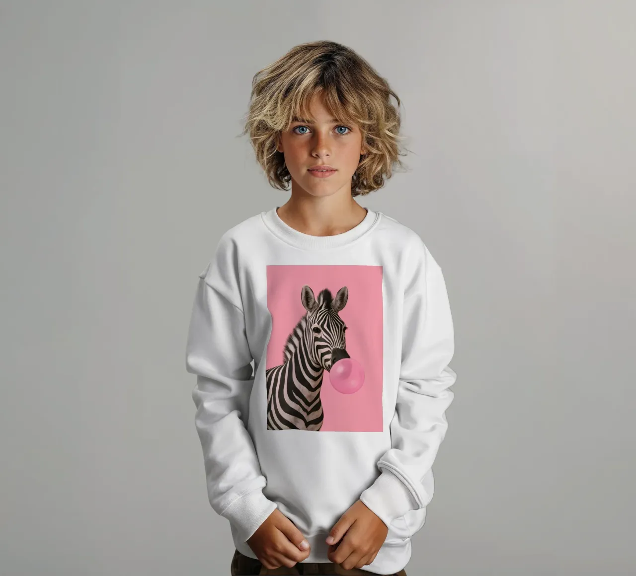 Punk Zebra Pop felpa bambino da Attaboy Dsgn