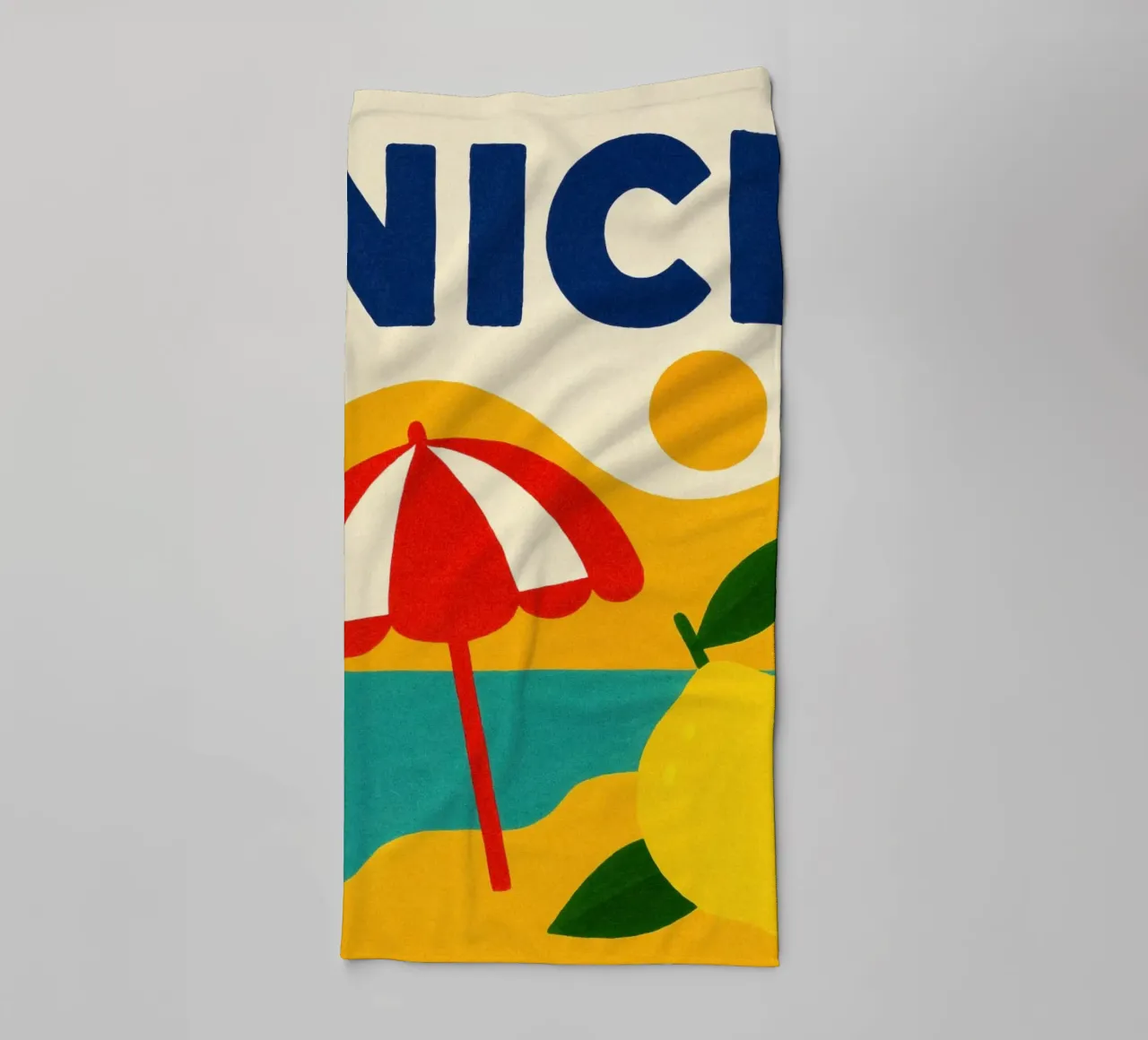 Zitrone und Sommersonnenschirm Handtuch von JETLAG | affiches voyage