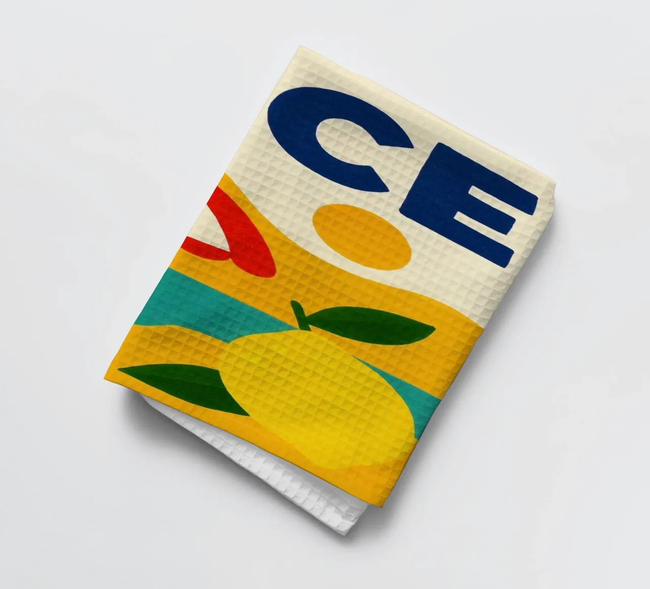 Zitrone und Sommersonnenschirm Geschirrtuch von JETLAG | affiches voyage