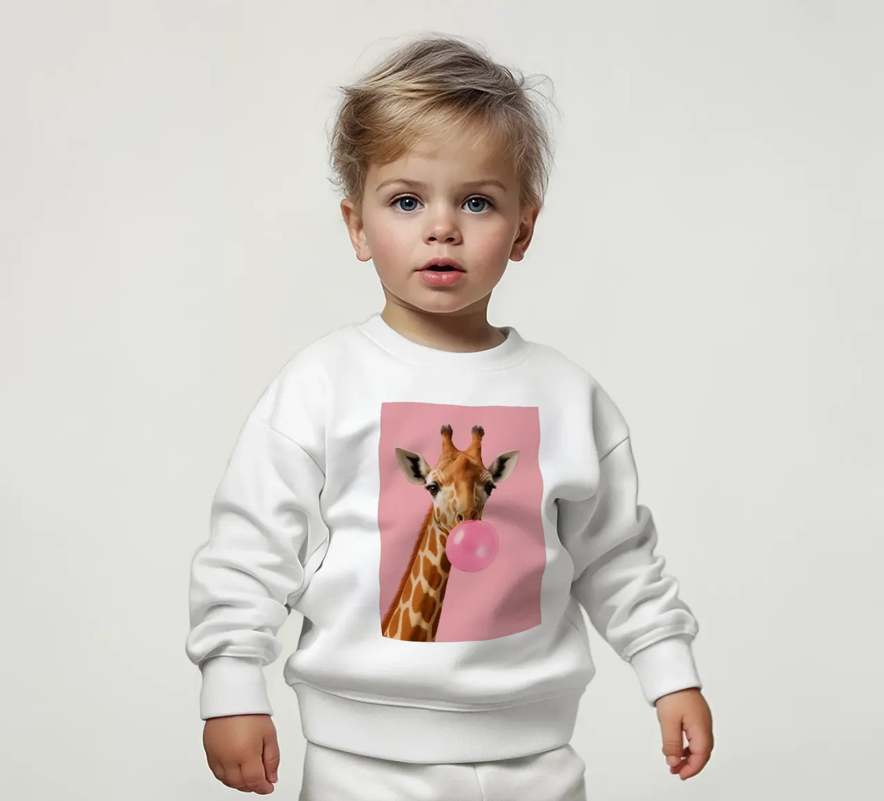 Bubblegum Giraffe felpa neonato da Attaboy Dsgn