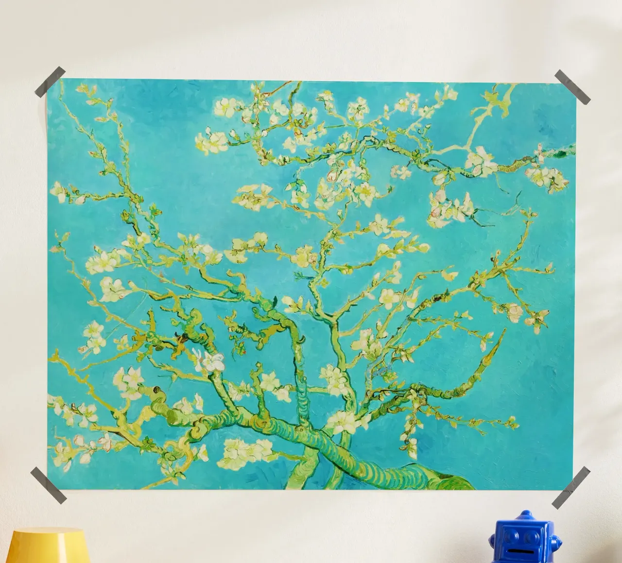 Il mandorlo in fiore di Vincent van Gogh (1890) poster con telaio in plastica da Venus Art