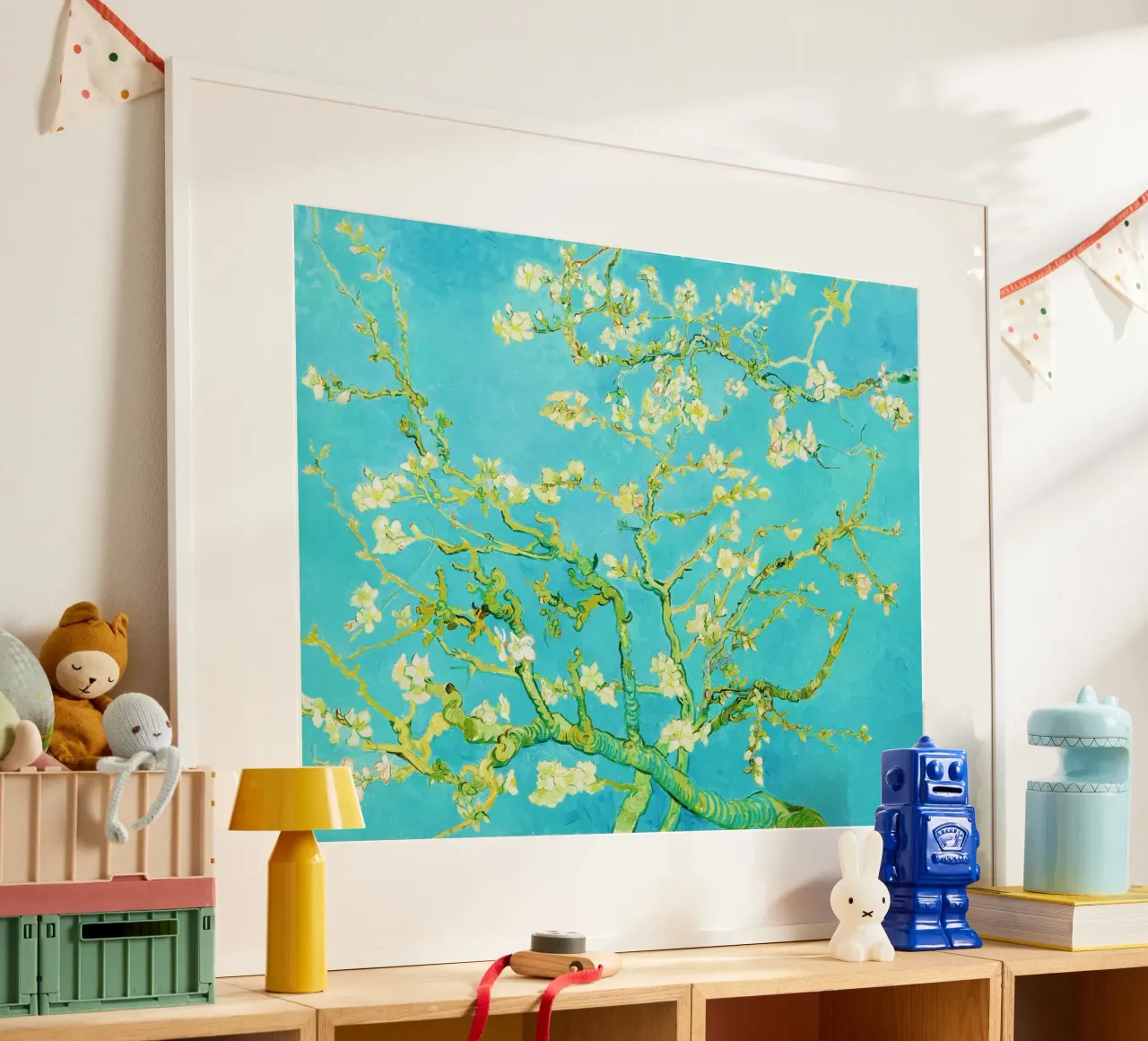 Il mandorlo in fiore di Vincent van Gogh (1890) poster con telaio in plastica da Venus Art