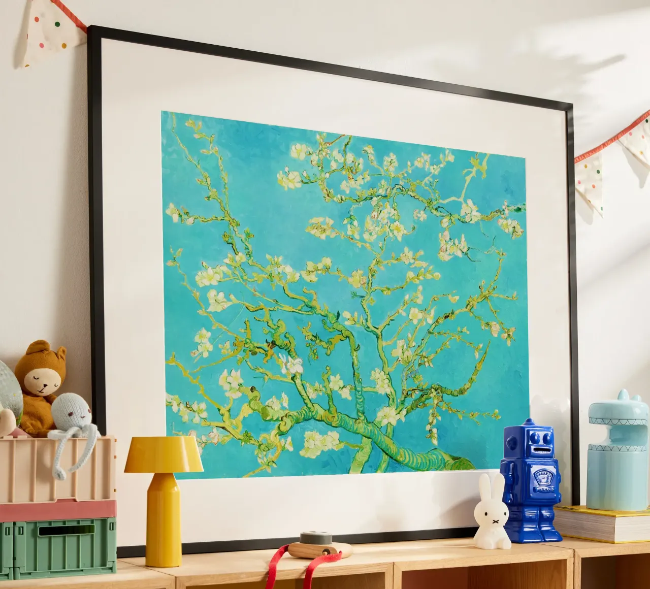 Il mandorlo in fiore di Vincent van Gogh (1890) poster con telaio in plastica da Venus Art