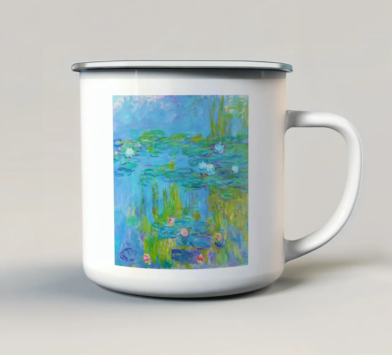Le ninfee di Claude Monet tazza in smalto da Venus Art