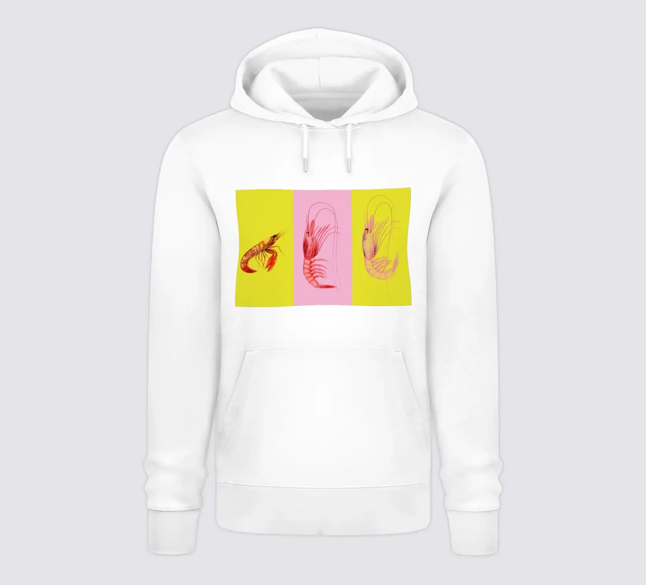 Retro Shrimp Pop Art felpa con cappuccio da Attaboy Dsgn