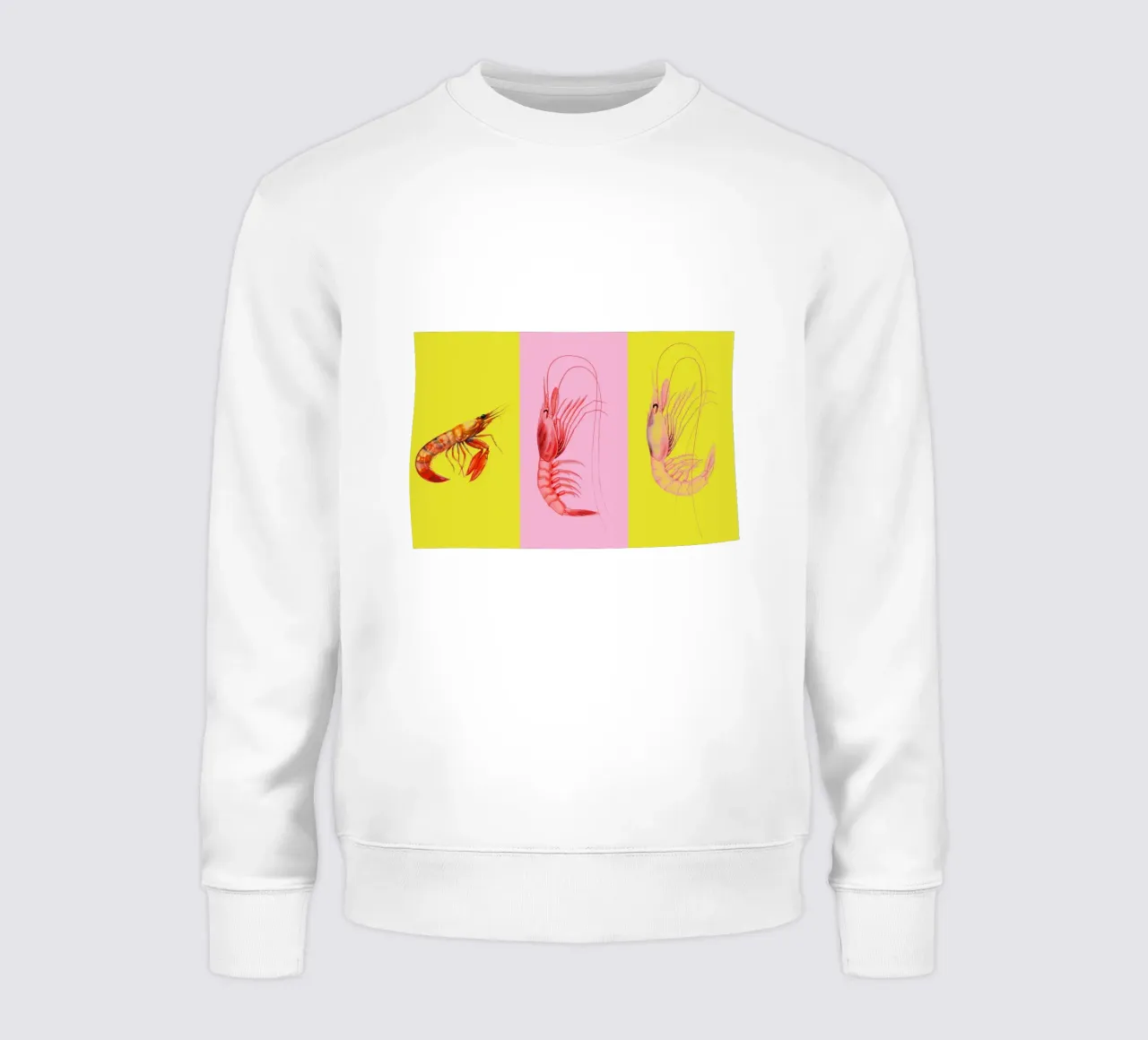 Retro Shrimp Pop Art felpa da Attaboy Dsgn