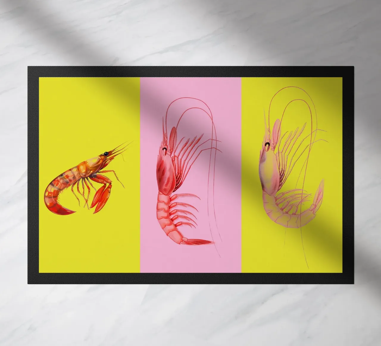 Retro Shrimp Pop Art zerbino da Attaboy Dsgn