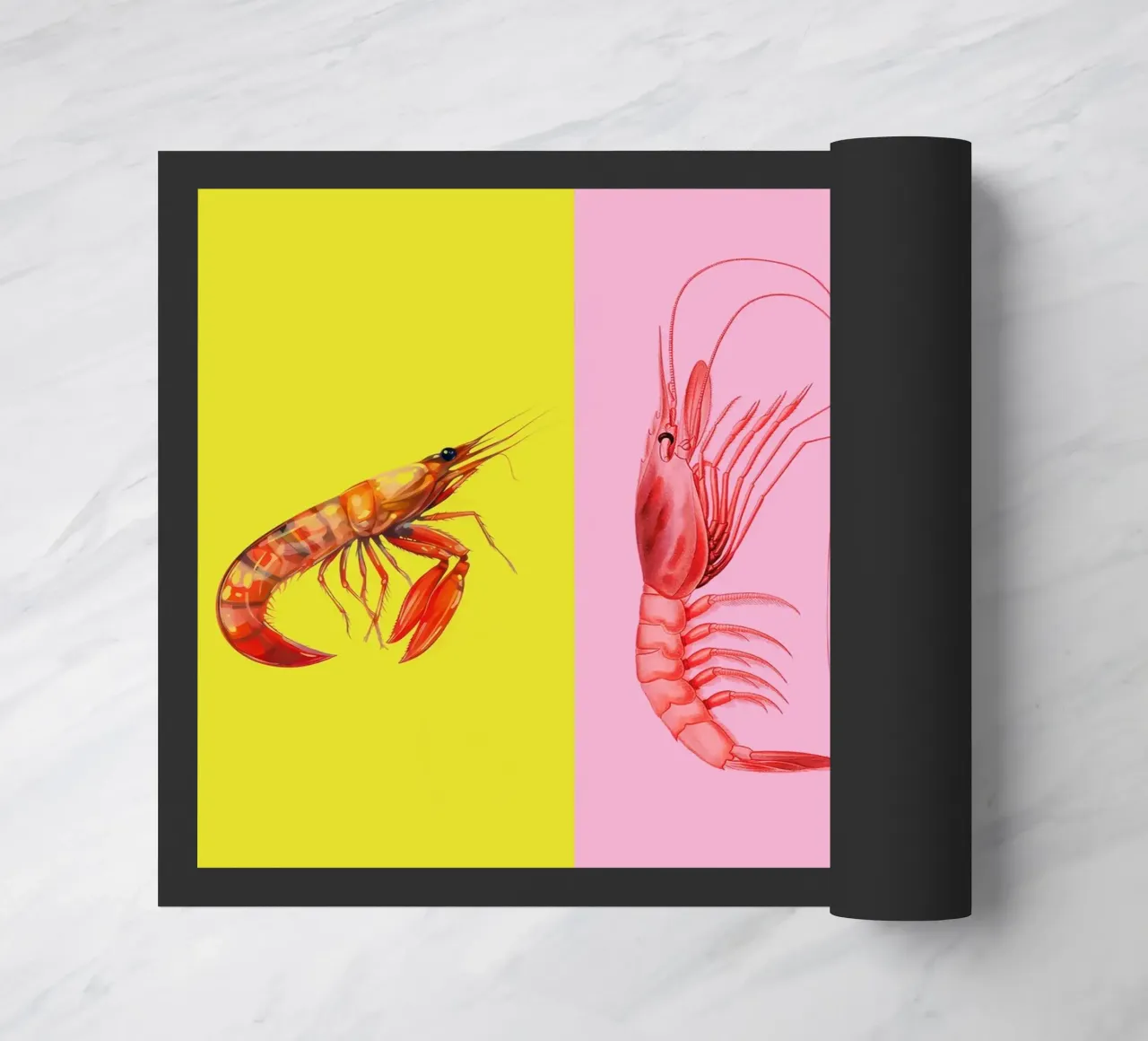 Retro Shrimp Pop Art zerbino da Attaboy Dsgn