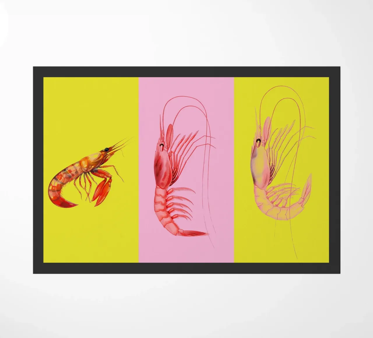 Retro Shrimp Pop Art zerbino da Attaboy Dsgn