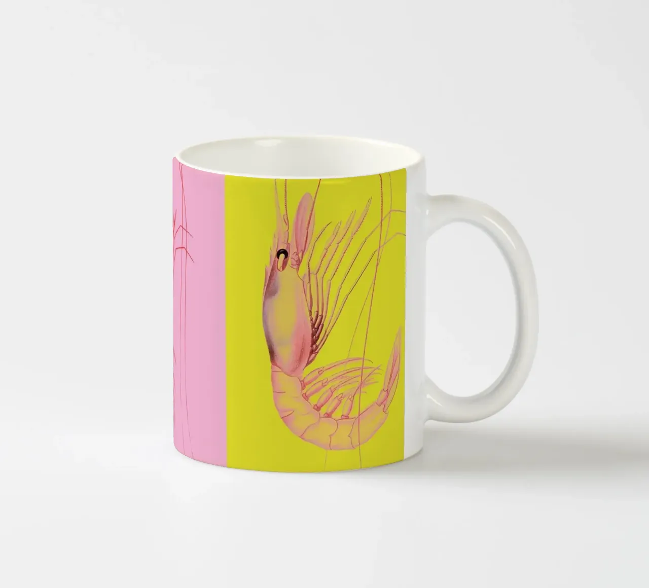 Retro Shrimp Pop Art tazza in ceramica da Attaboy Dsgn