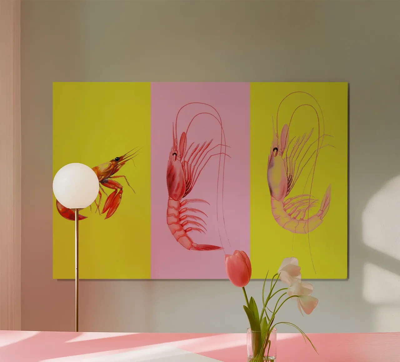 Retro Shrimp Pop Art poster da Attaboy Dsgn