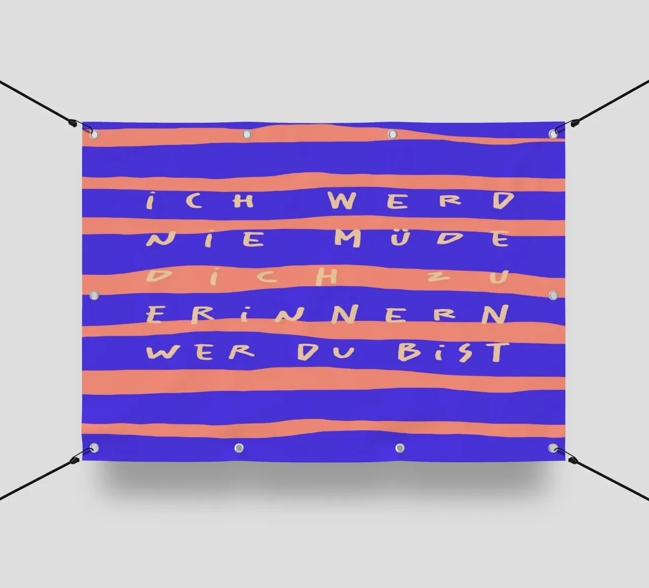 ich werde nie müde, dich zu erinnern, wer du bist. telo in pvc da FRICKE DESIGN