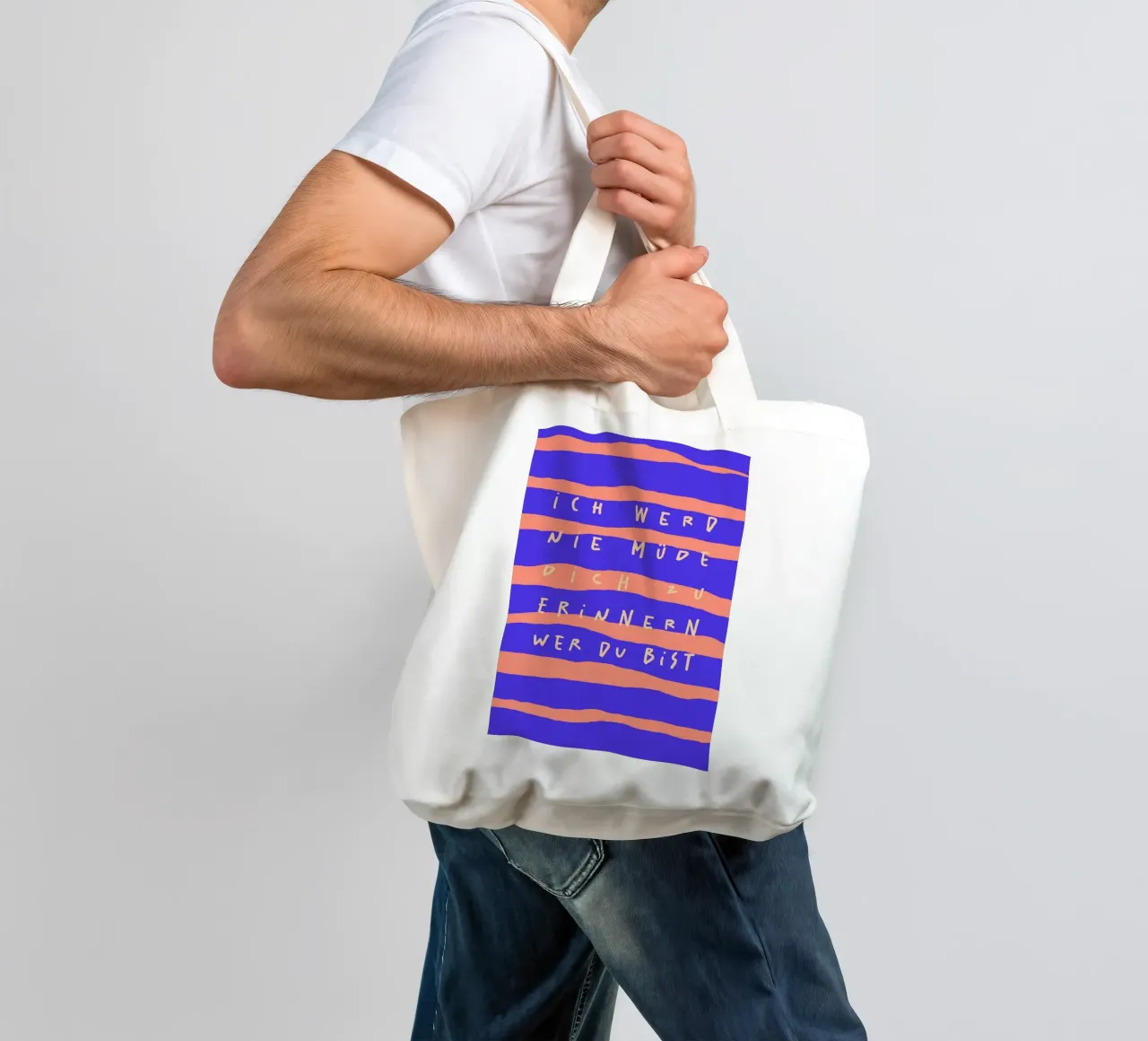 ich werde nie müde, dich zu erinnern, wer du bist. borsa in juta da FRICKE DESIGN