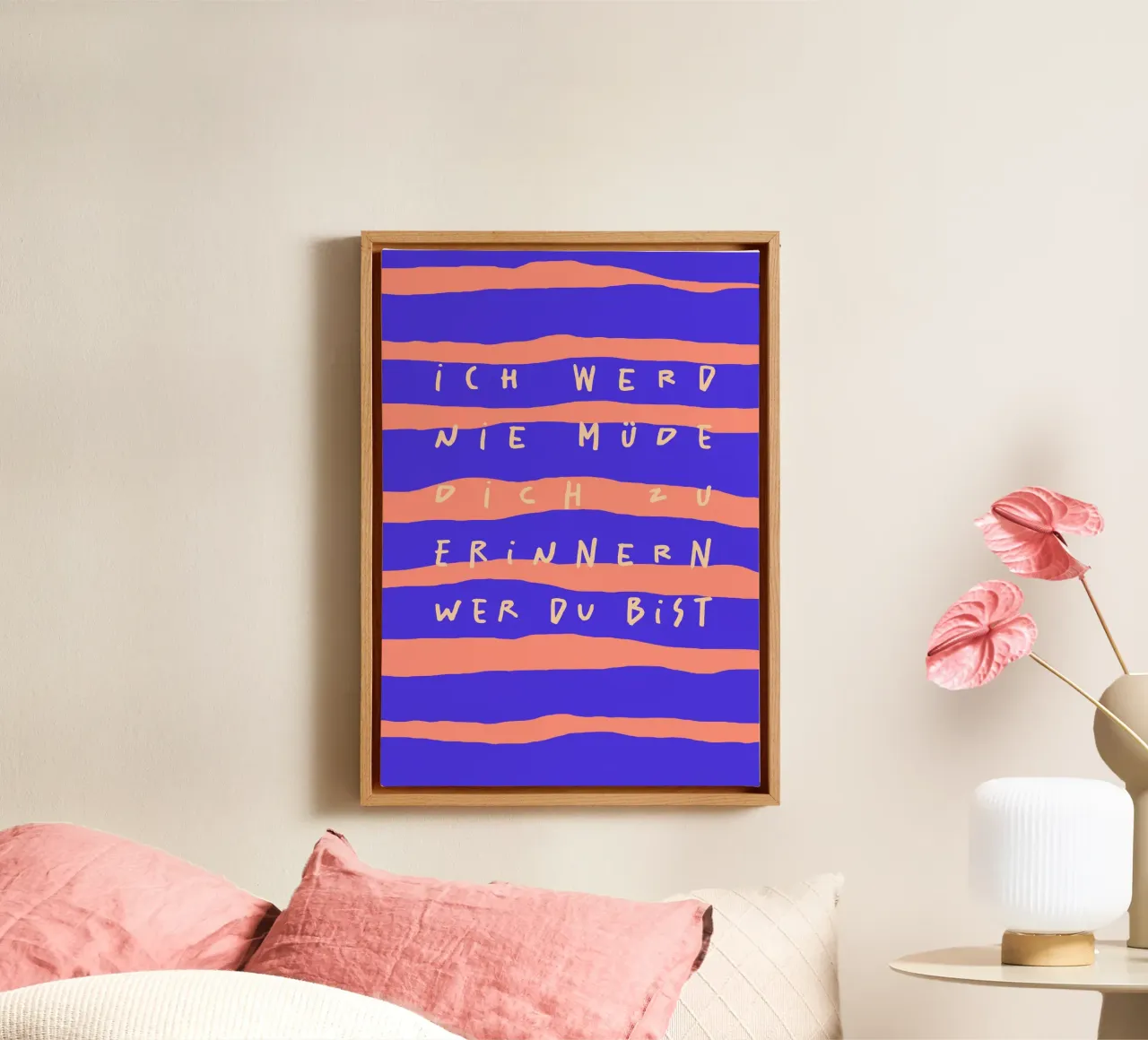 ich werde nie müde, dich zu erinnern, wer du bist. tela con Cornice a cassetta da FRICKE DESIGN