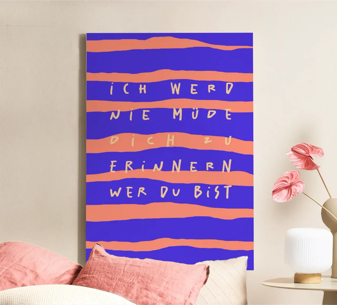 ich werde nie müde, dich zu erinnern, wer du bist. tela con Cornice a cassetta da FRICKE DESIGN