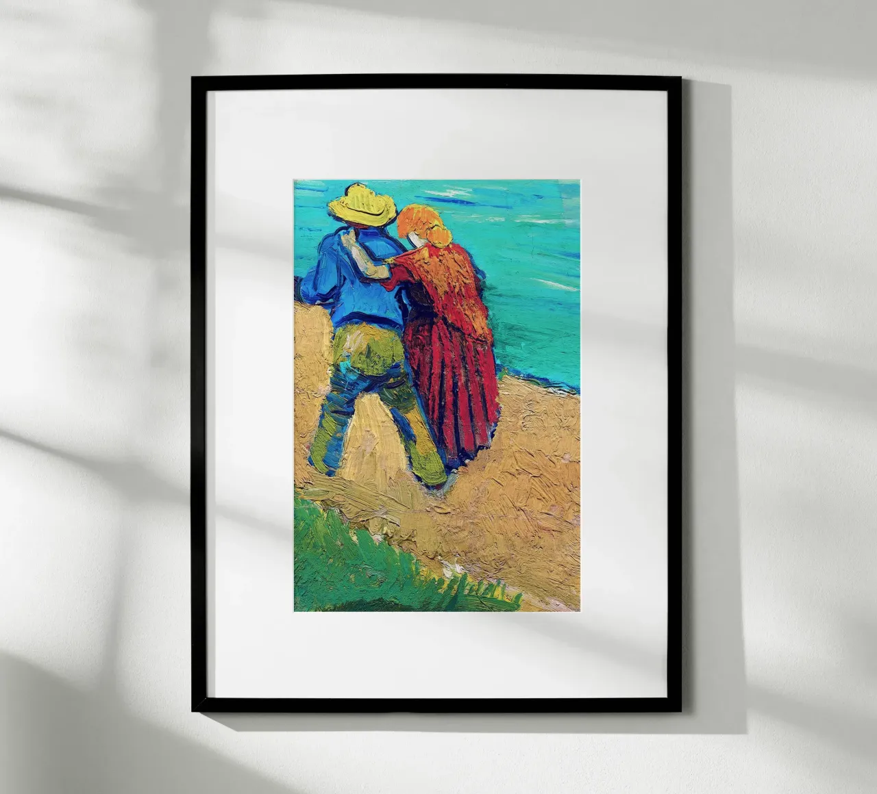 Una coppia di amanti, Arles poster con telaio in plastica da Christopher Soto