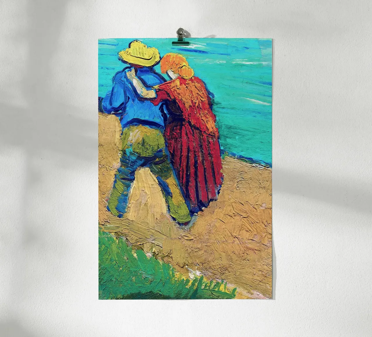 Una coppia di amanti, Arles poster con telaio in plastica da Christopher Soto