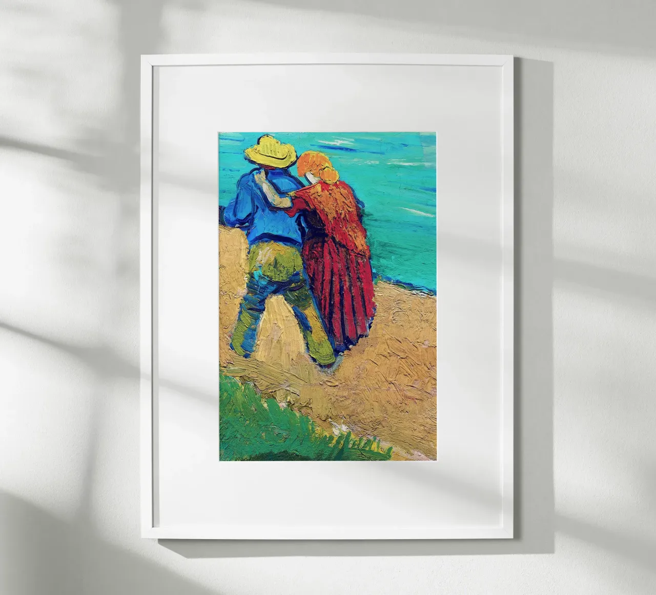 Una coppia di amanti, Arles poster con telaio in plastica da Christopher Soto