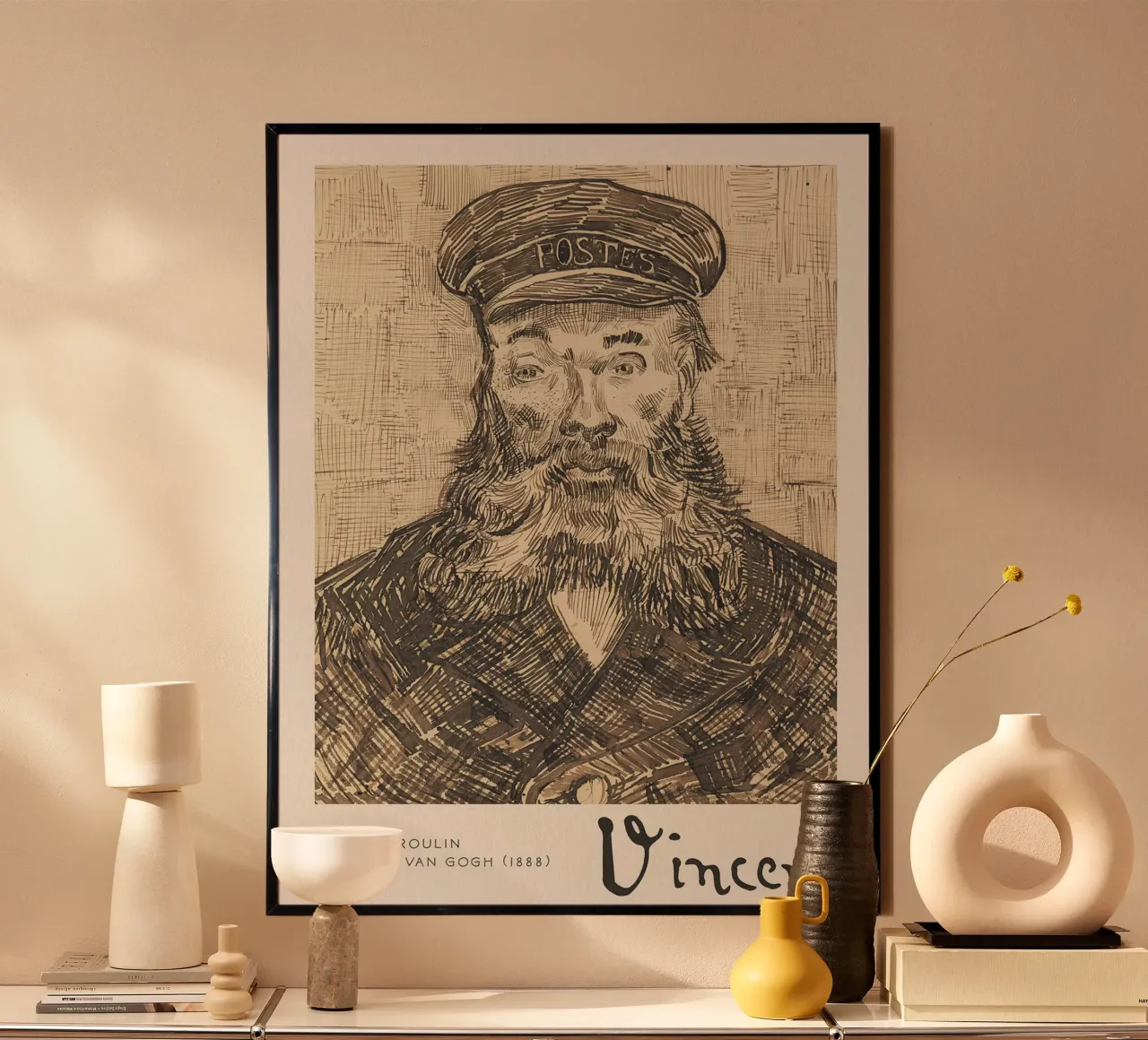 Giuseppe Roulin poster con telaio in legno da Christopher Soto