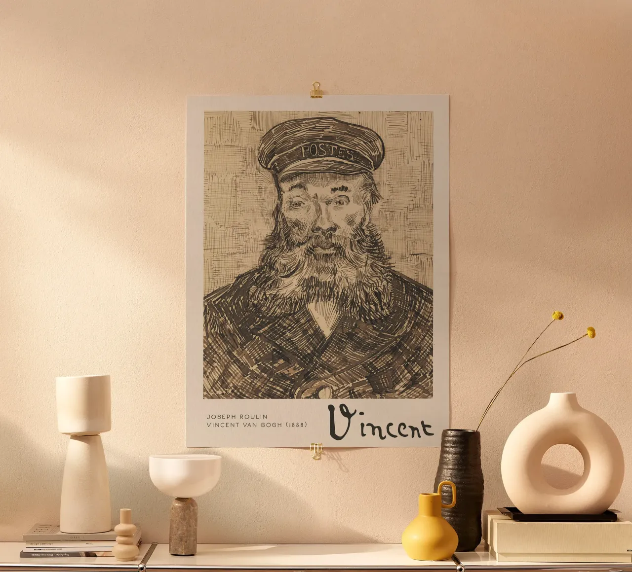 Giuseppe Roulin poster con telaio in legno da Christopher Soto