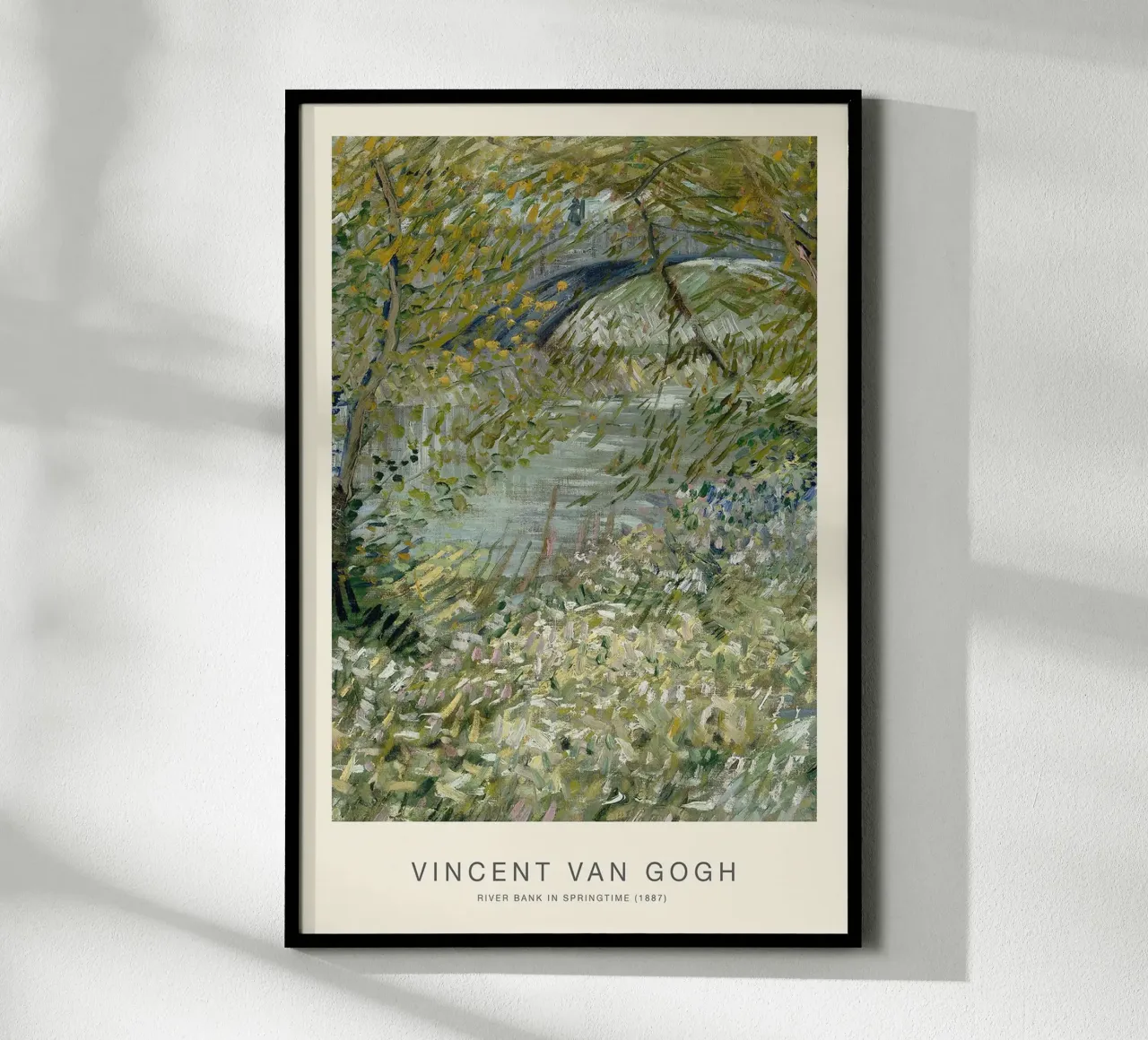 Riva del fiume in primavera, 1887 poster con telaio in alluminio da Christopher Soto