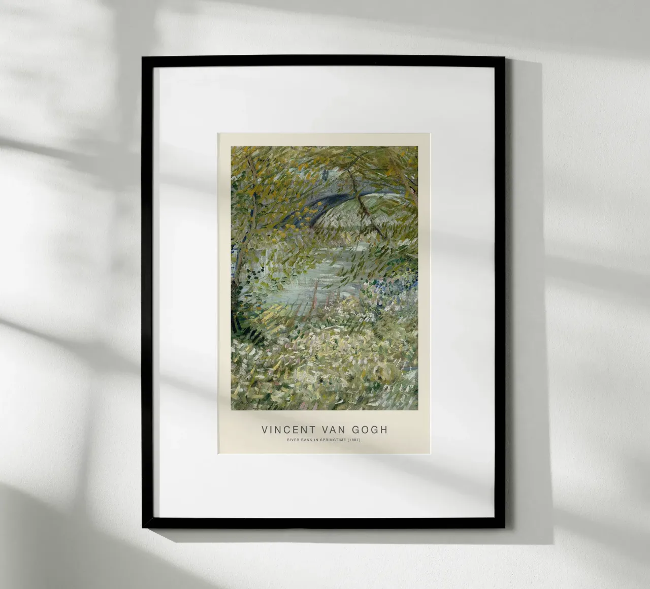 Riva del fiume in primavera, 1887 poster con telaio in alluminio da Christopher Soto