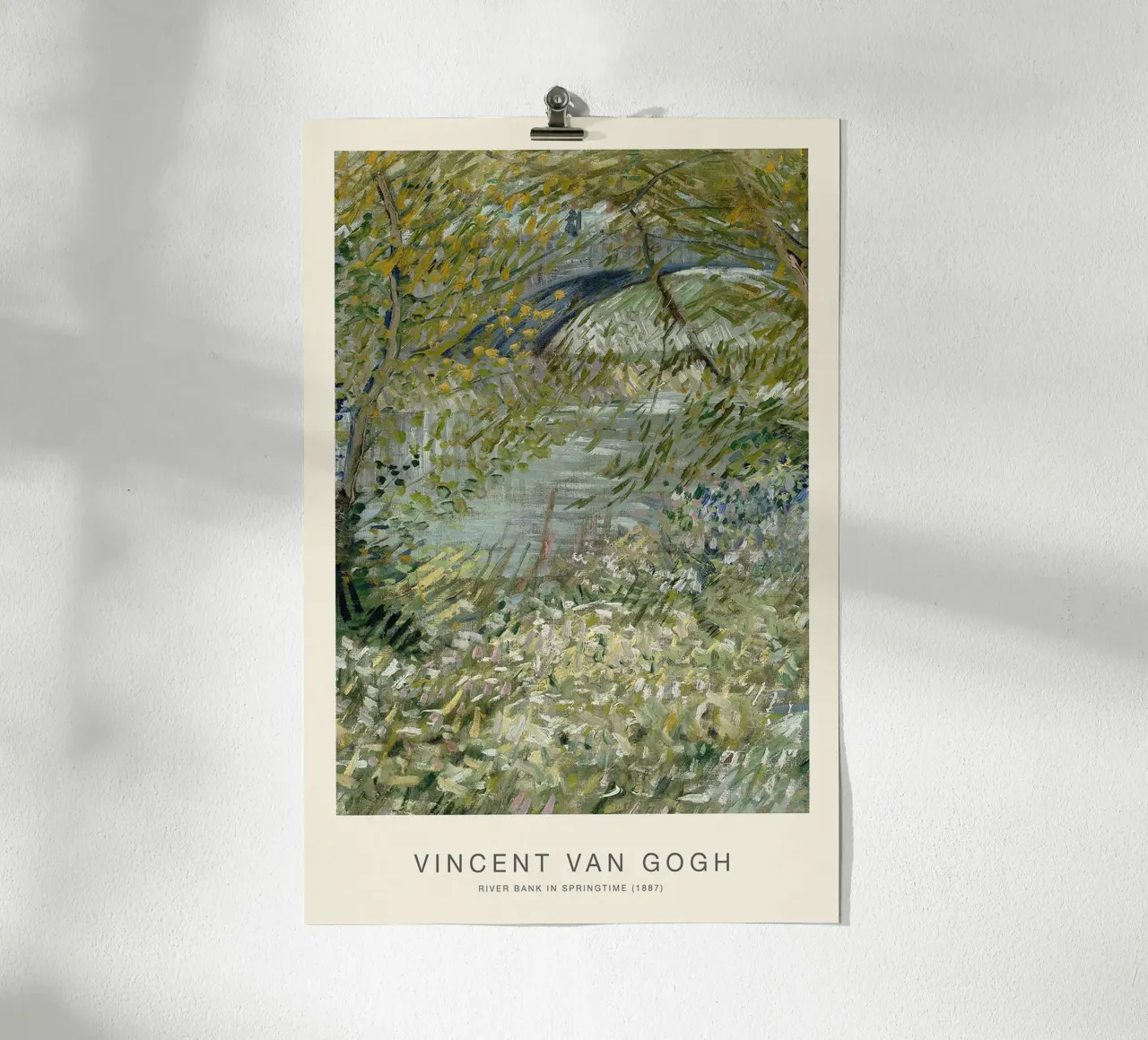 Riva del fiume in primavera, 1887 poster con telaio in alluminio da Christopher Soto