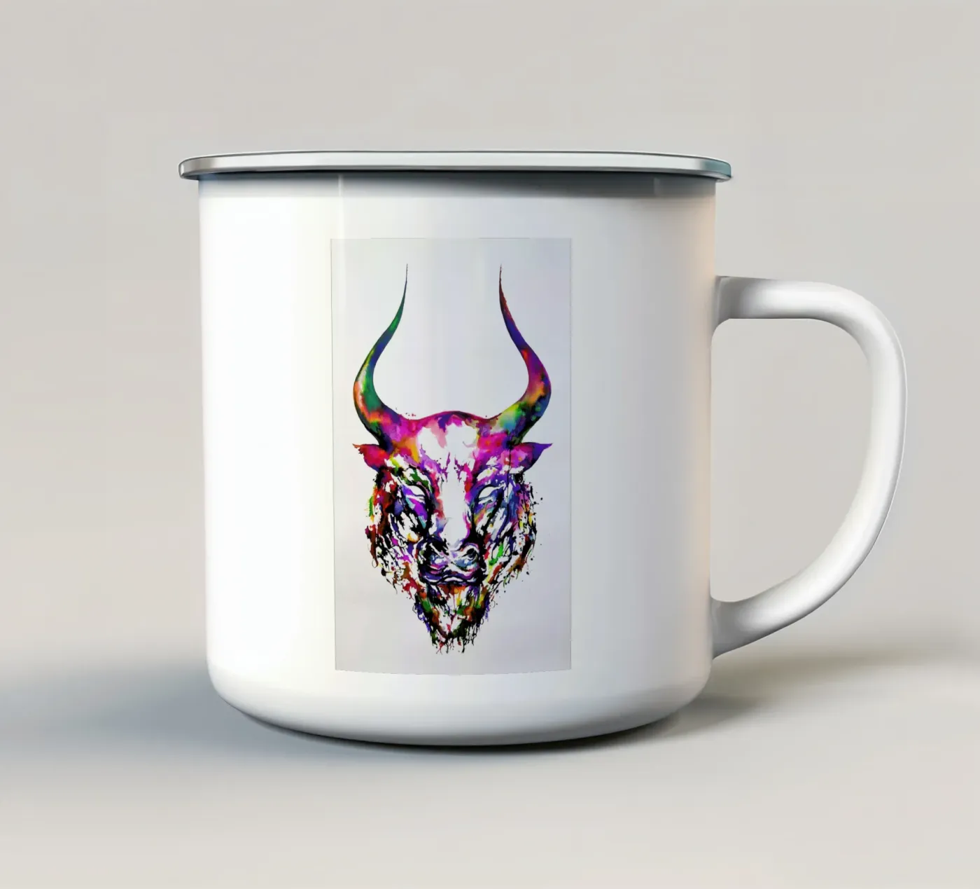 Philosopher enamel mug by Marc Allante