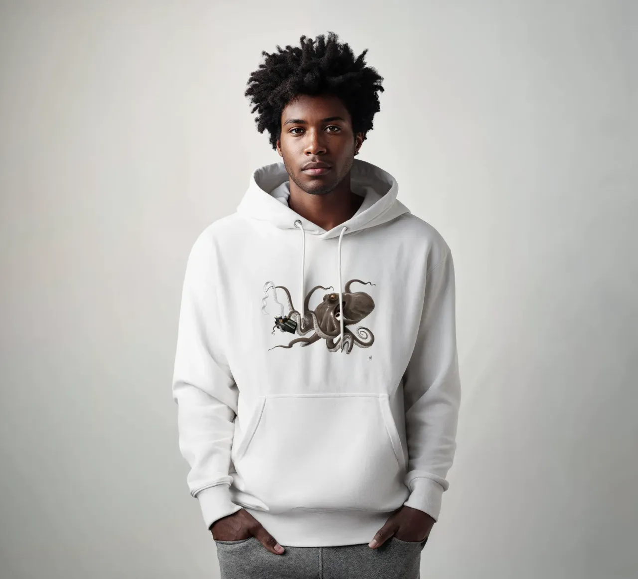 Count to ten (Coloured) felpa con cappuccio da Rob Art | Illustration