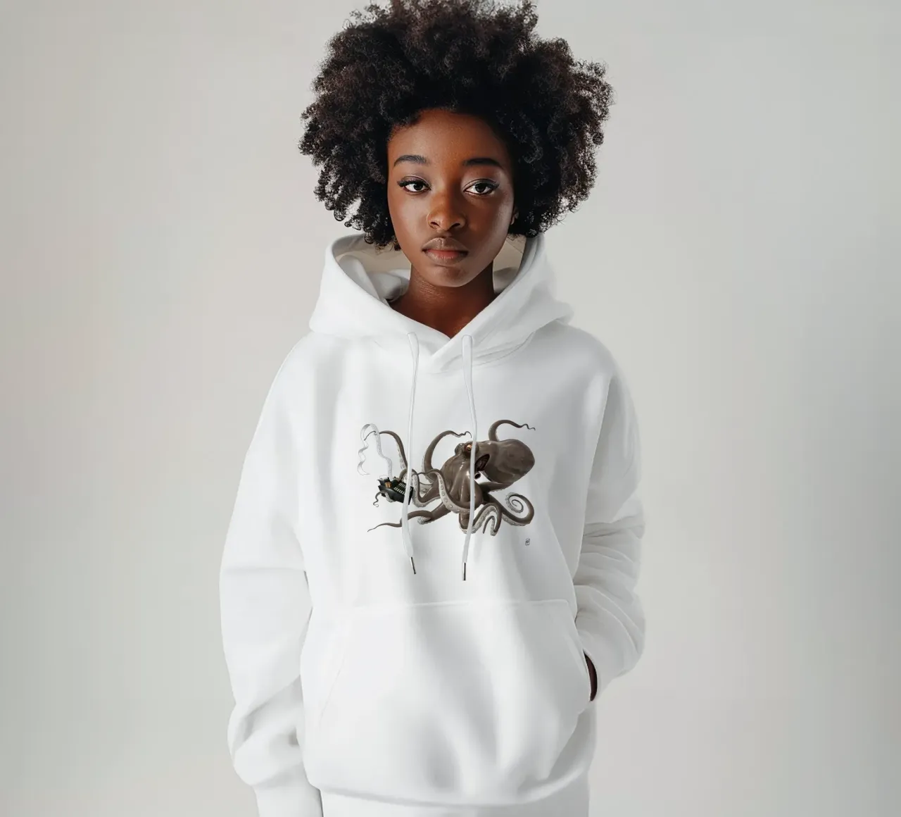 Count to ten (Coloured) felpa con cappuccio da Rob Art | Illustration