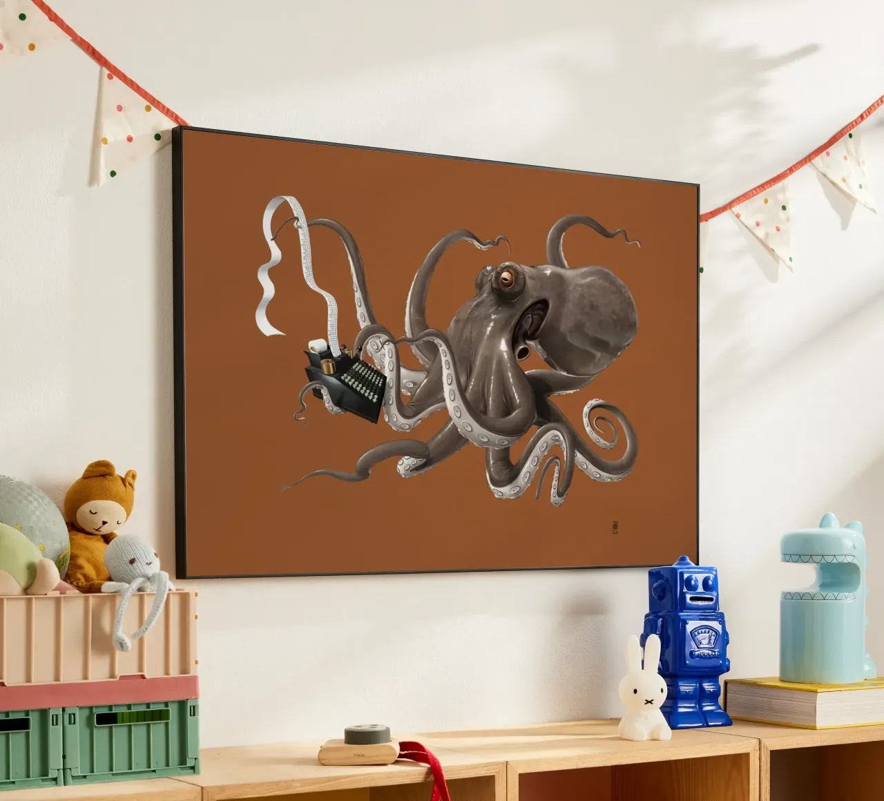 Count to ten (Coloured) alluminio dibond da Rob Art | Illustration