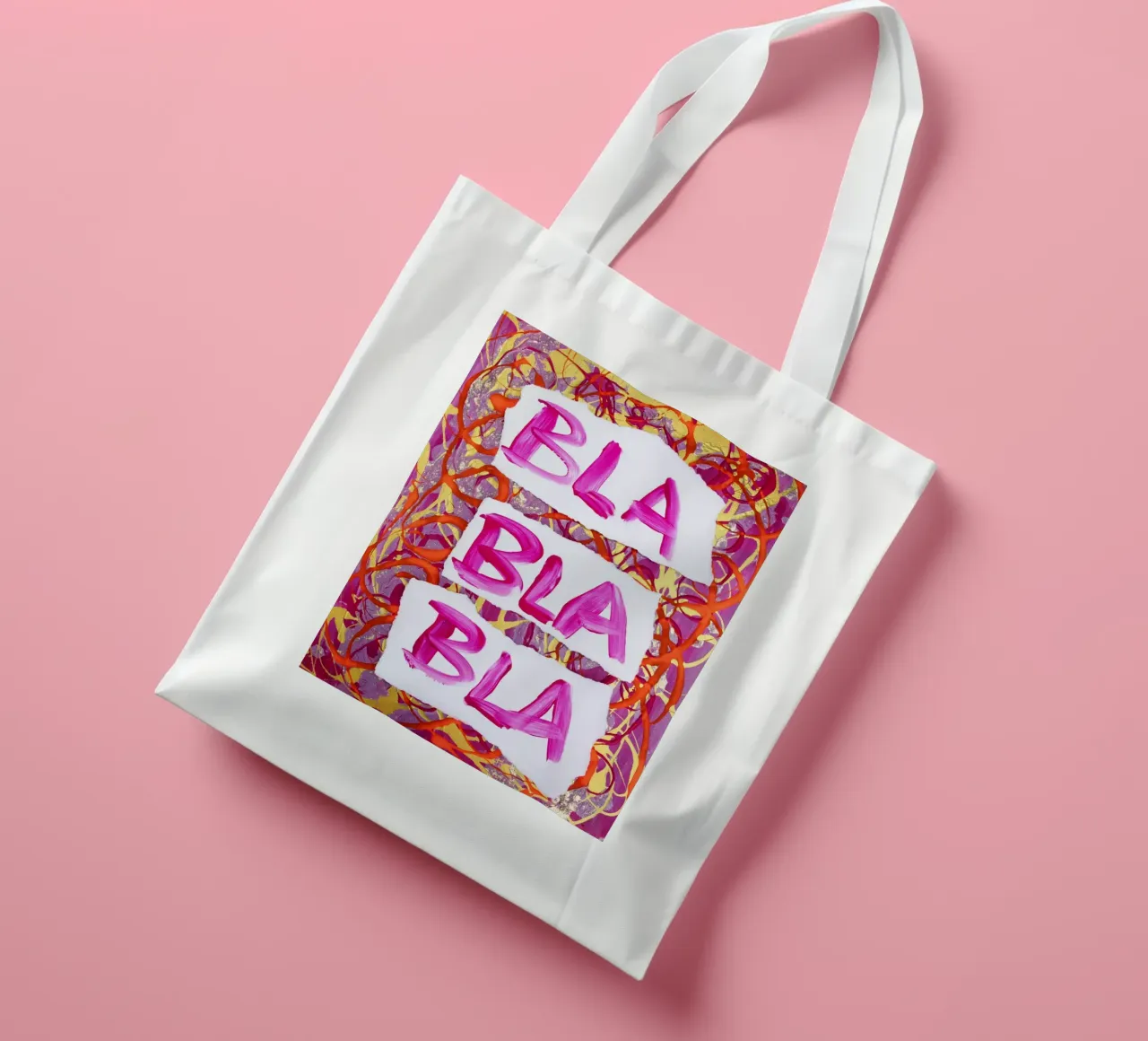 Bla Bla Bla borsa in juta da Hirschbild