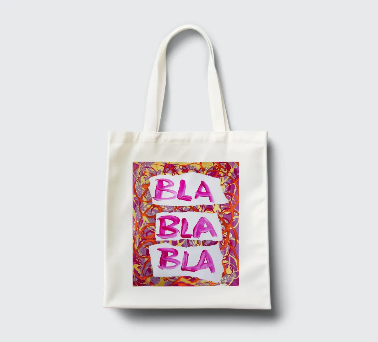 Bla Bla Bla borsa in juta da Hirschbild