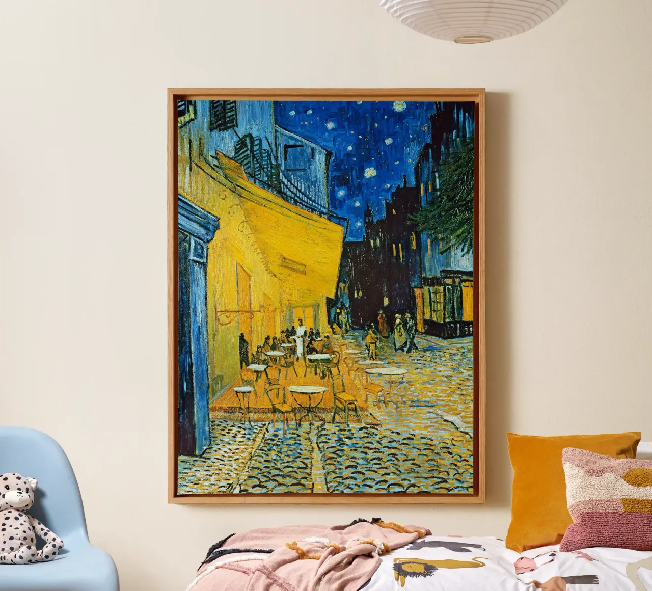 Terrazza di un caffè di notte (Place du Forum) di Vincent van G tela con Cornice a cassetta da Christopher Soto