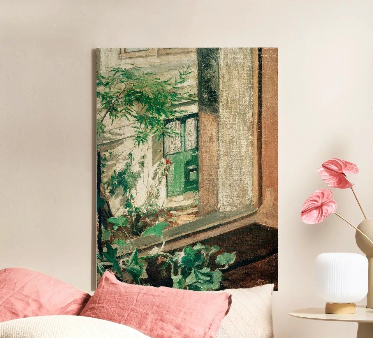 View from the studio window canvas with Floater frame by Christopher Soto