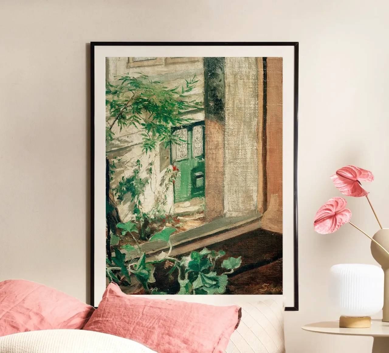 View from the studio window poster with plastic frame by Christopher Soto