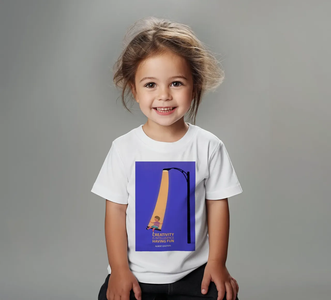 creativiteit is intelligentie kinder t-shirt van art quots shop