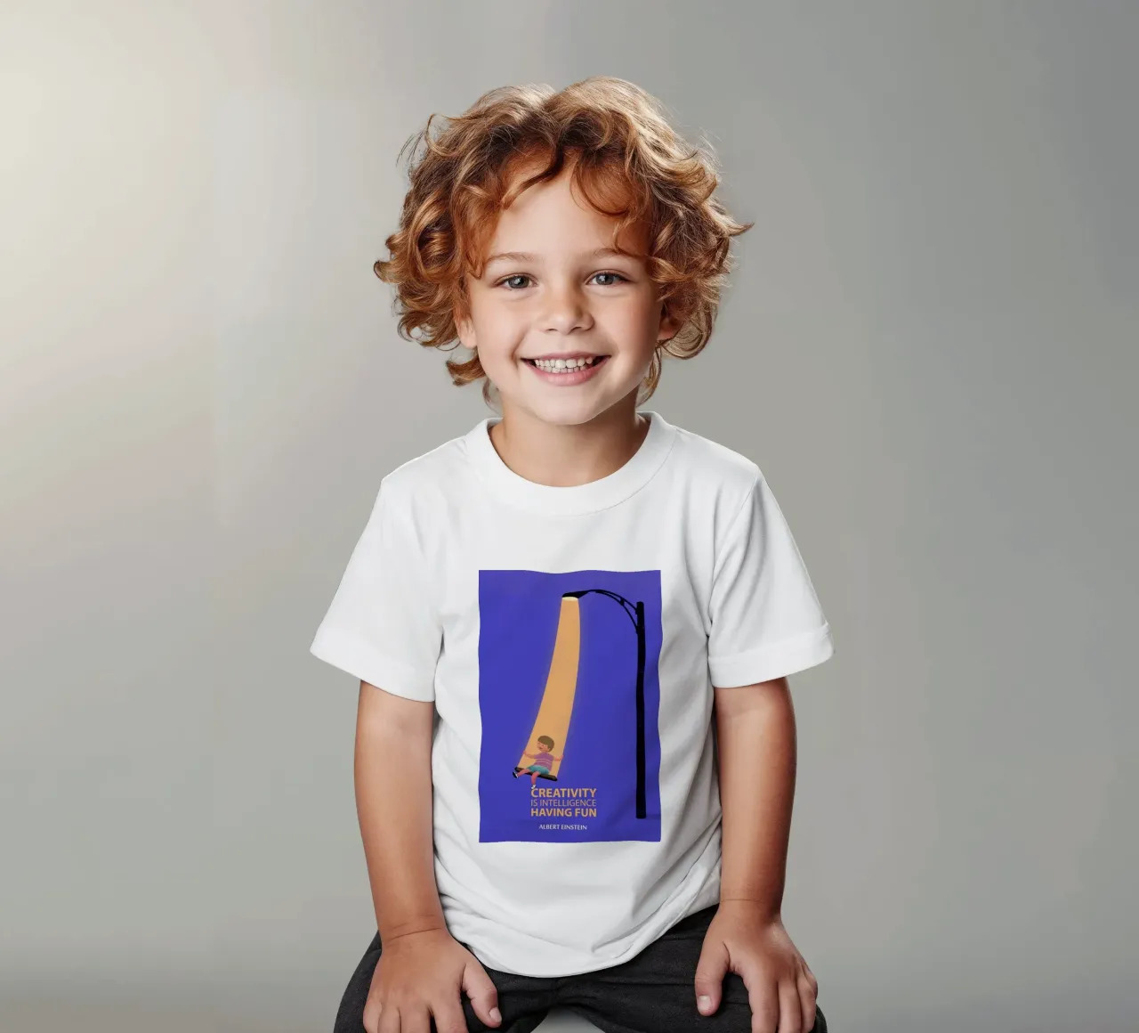creativiteit is intelligentie kinder t-shirt van art quots shop