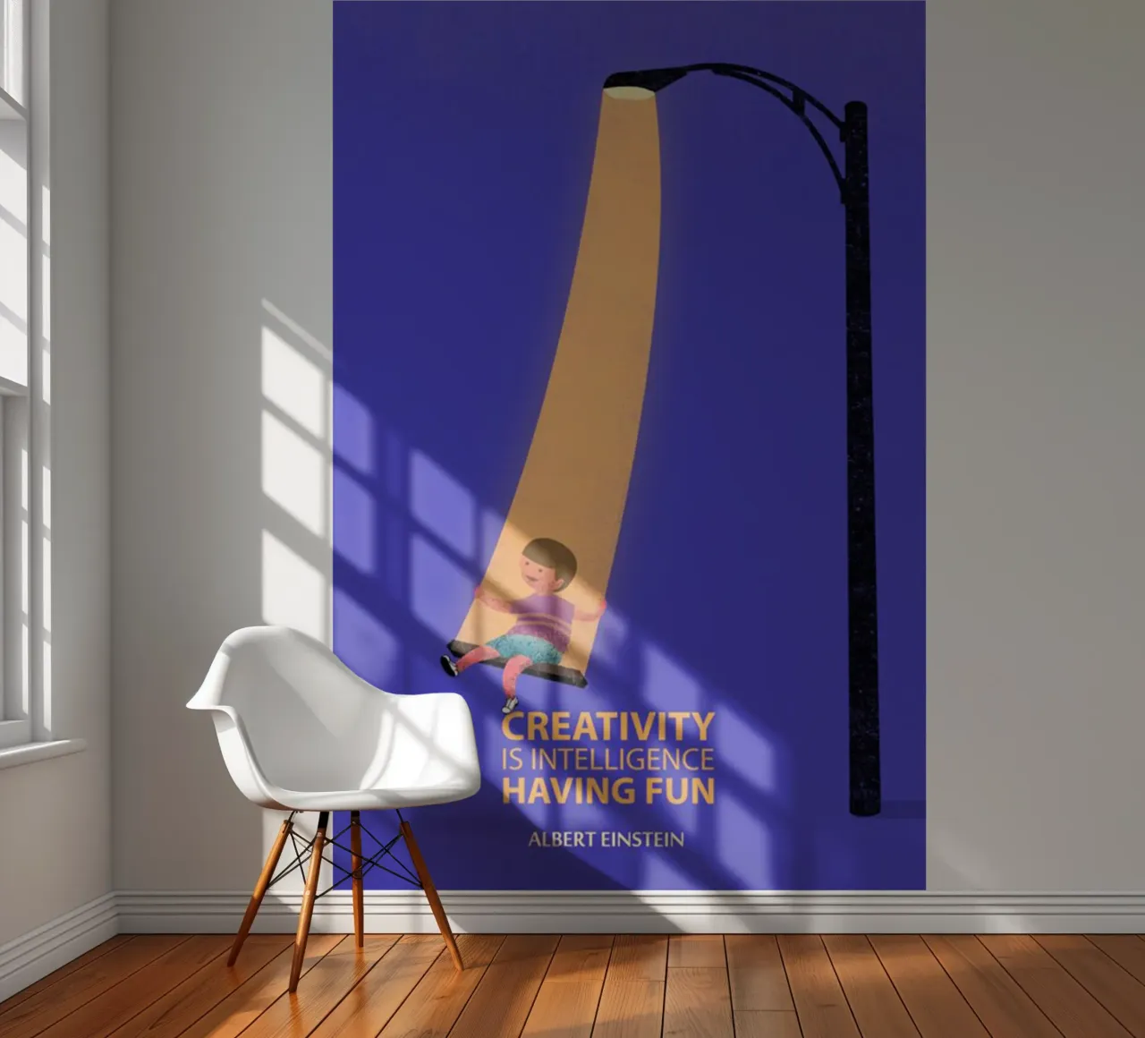 creativity is intelligence fotobehang van art quots shop