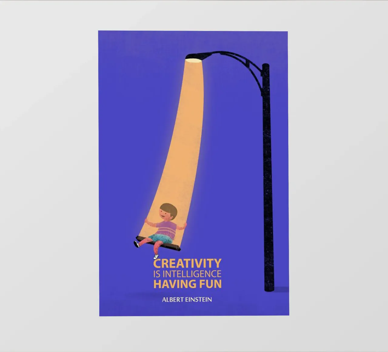 creativity is intelligence fotobehang van art quots shop