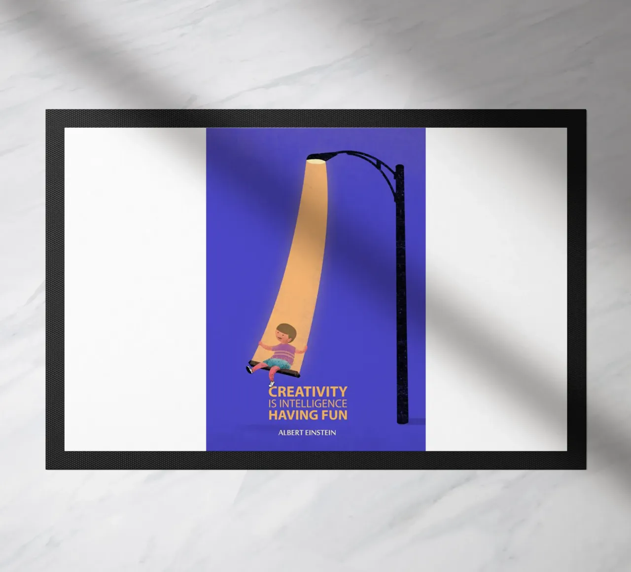 creativity is intelligence doormat by art quots shop