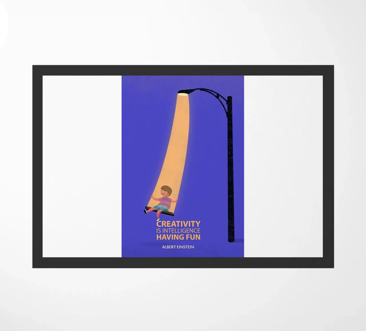 creativity is intelligence doormat by art quots shop