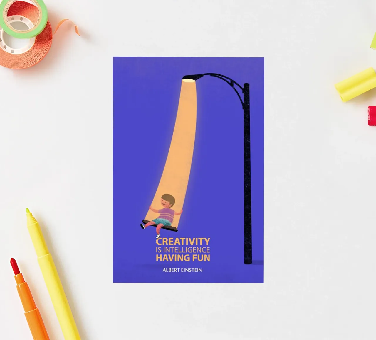 creativiteit is intelligentie sticker van art quots shop
