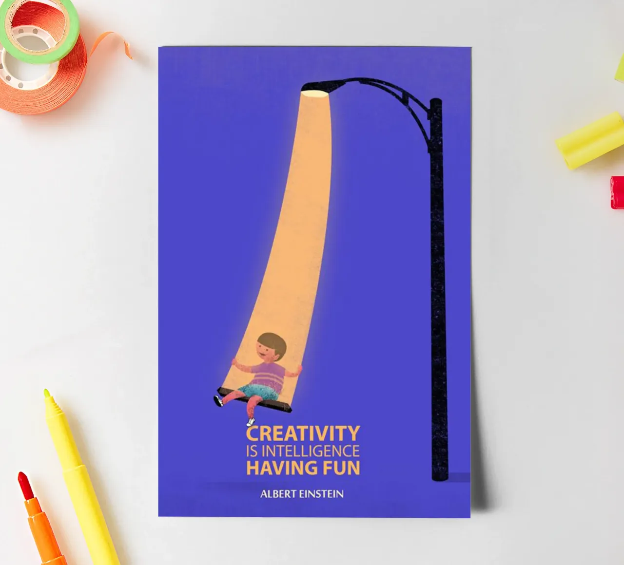 creativity is intelligence sticker sheet by art quots shop