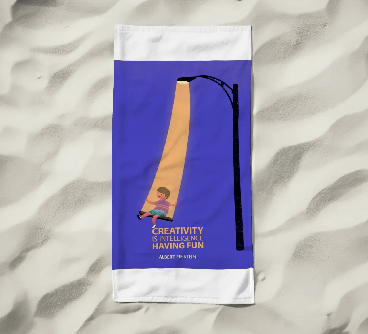 la creatività è intelligenza telo mare da art quots shop