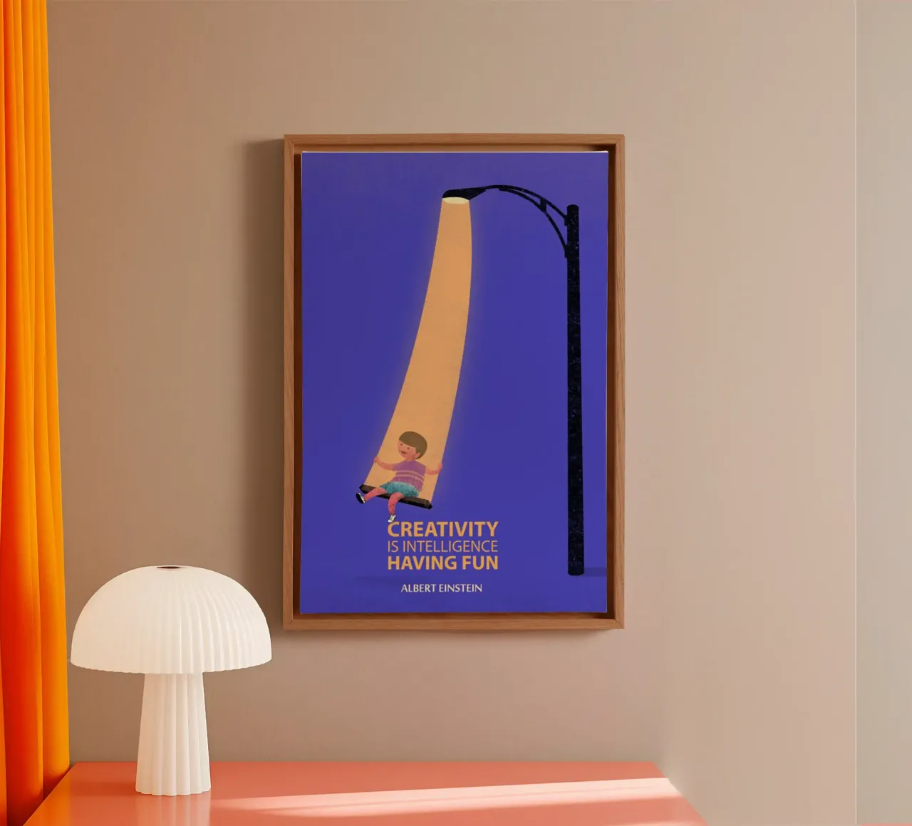 creativity is intelligence canvas by art quots shop